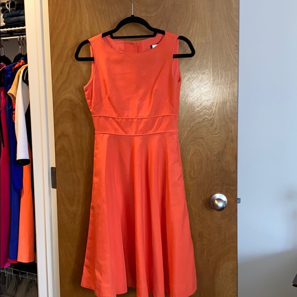 J CREW classic orange tank top dress